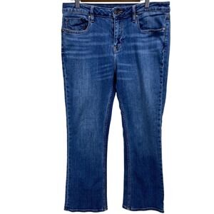 Vigoss Stevie Crop Straight Jeans Medium Wash Denim Stretch Women's Size 30